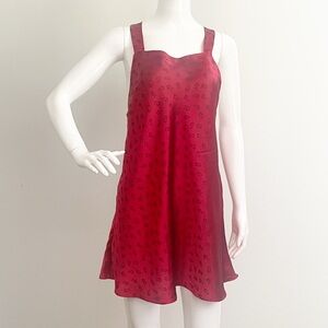 Josie by Natori red, crisscross strap nightgown, Natori sleepwear, floral